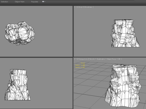 Magma stone - volcanic rock - B Model 3D