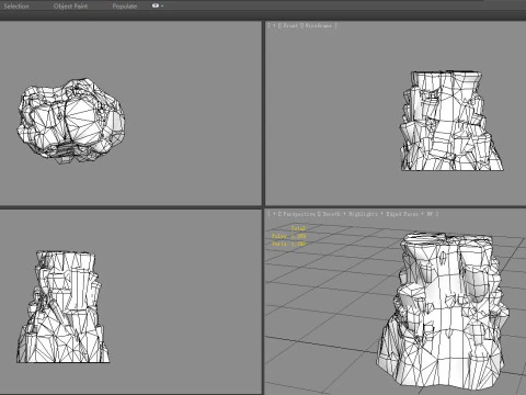 Magma stone - volcanic rock - B 3D Model