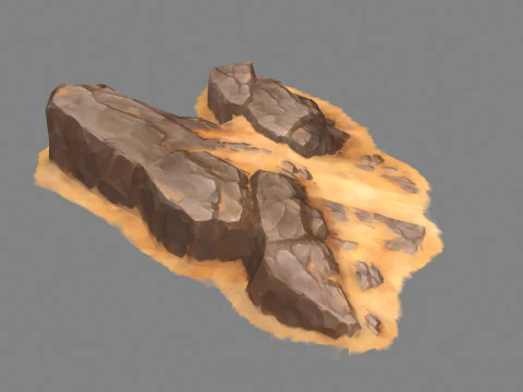 Desert mountains - stone - Desert boulder - Desert rock piles 3D Model