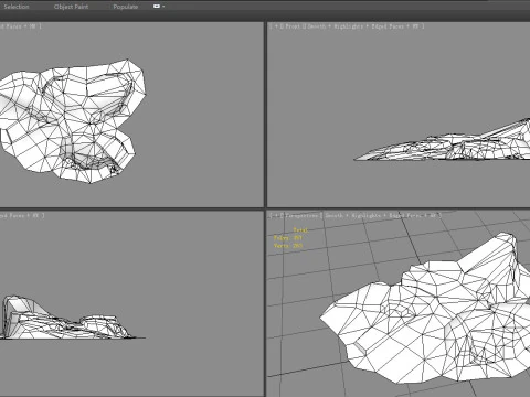 Desert mountains - stone - Desert boulder - Desert rock piles 3D Model