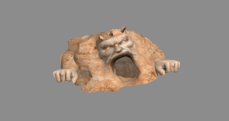 Entrance to a mysterious cave in the desert - Cave - Dungeons 3D मॉडल .c4d .max .obj .3ds .fbx .stl .blend 