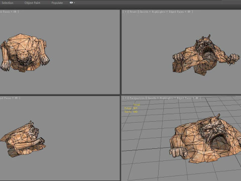 Entrance to a mysterious cave in the desert - Cave - Dungeons 3D Model