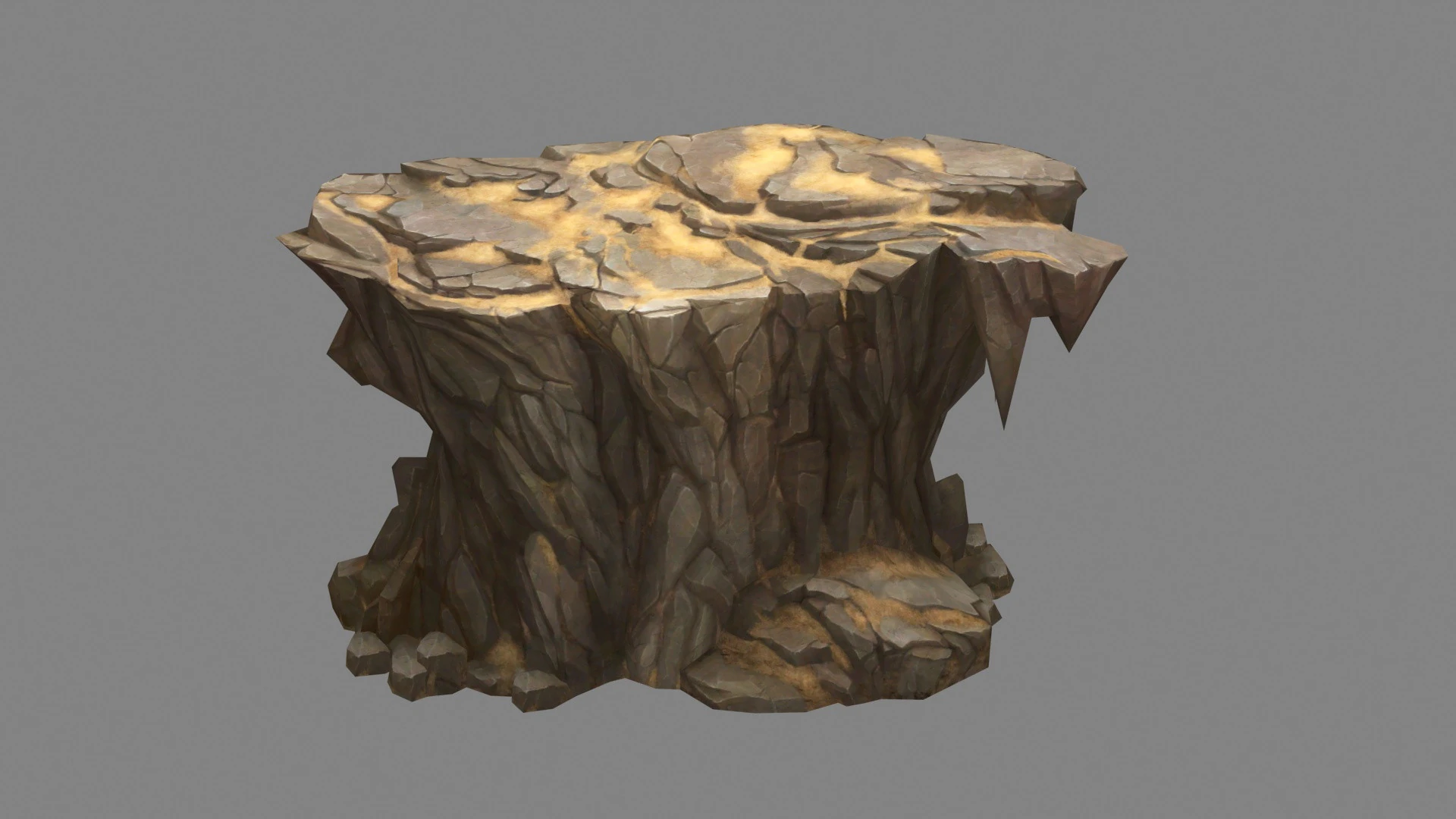 Desert cave stone walls - cliff - Desert boulder - Desert rock 3D Model .c4d .max .obj .3ds .fbx .stl .blend