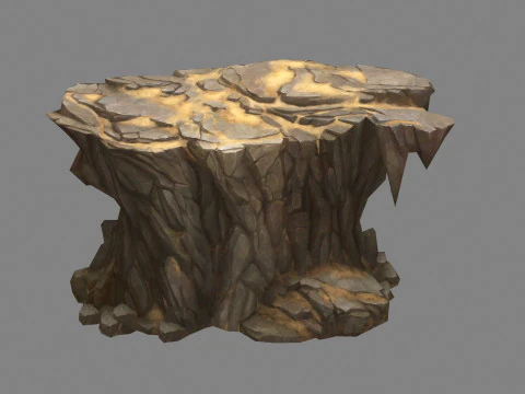 &Ccedil;&ouml;l mağarası taş duvarları - u&ccedil;urum - &Ccedil;&ouml;l kayası - &Ccedil;&ouml;l kayası 3D Model