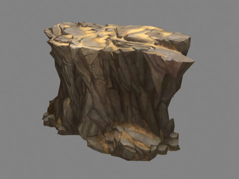 Desert cave stone walls - cliff - Desert boulder - Desert rock 3D Model