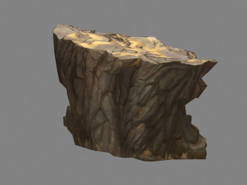 Desert cave stone walls - cliff - Desert boulder - Desert rock 3D Model