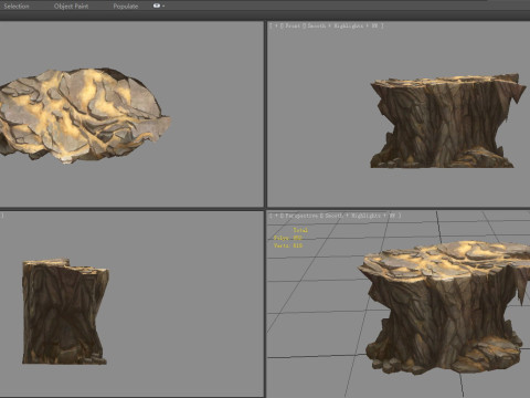 Desert cave stone walls - cliff - Desert boulder - Desert rock 3D Model