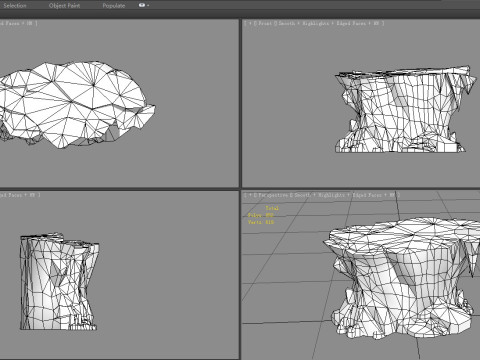 Desert cave stone walls - cliff - Desert boulder - Desert rock 3D Model