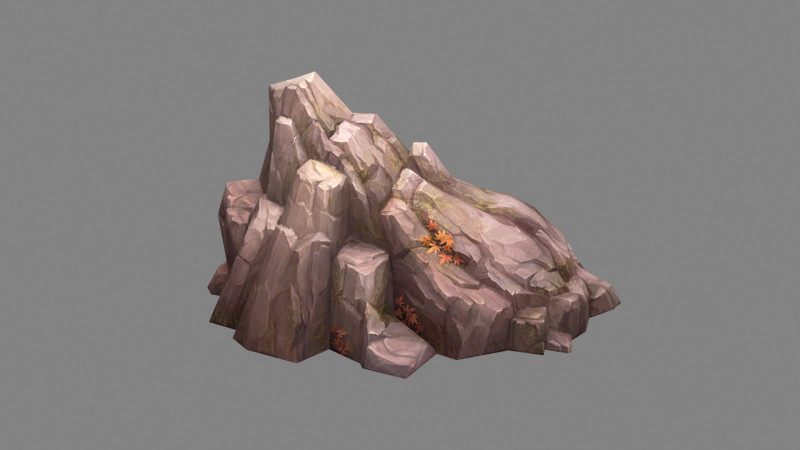 Deciduous boulders - rock - stone 3D Model .c4d .max .obj .3ds .fbx .stl .blend 