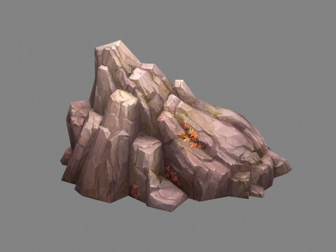 Deciduous boulders - rock - stone Modello 3D