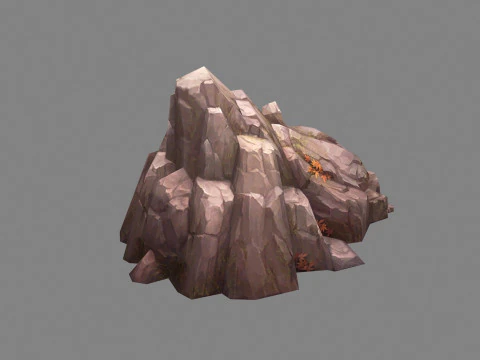 Deciduous boulders - rock - stone 3D Model