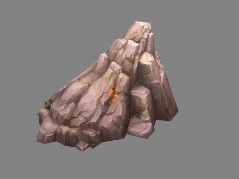Deciduous boulders - rock - stone 3D Model