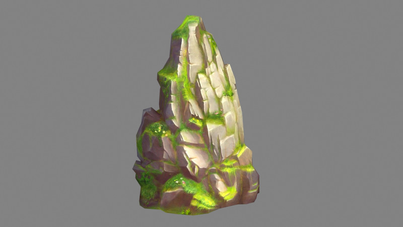 Moss boulders - A - mountains - rock - stone 3D-Modell .c4d .max .obj .3ds .fbx .stl .blend 