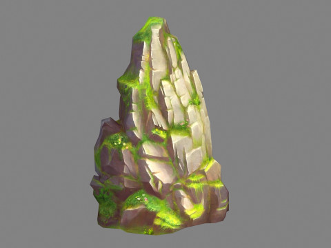 Moss boulders - A - mountains - rock - stone 3D Model
