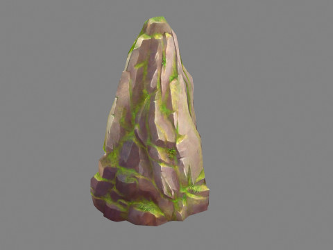 Moss boulders - A - mountains - rock - stone 3D-Modell