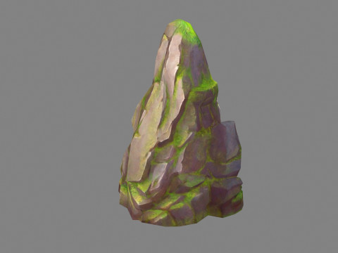 Moss boulders - A - mountains - rock - stone 3D-Modell