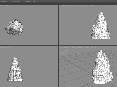 Moss boulders - A - mountains - rock - stone 3D-Modell