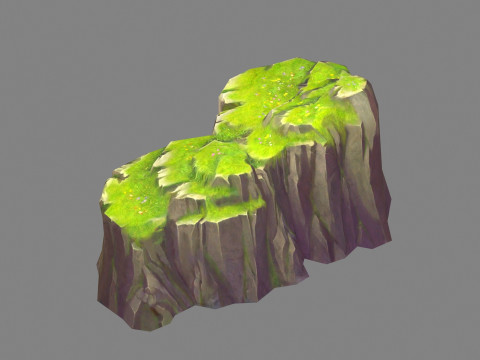 Moss boulders - B - mountains - rock - stone 3D Модель