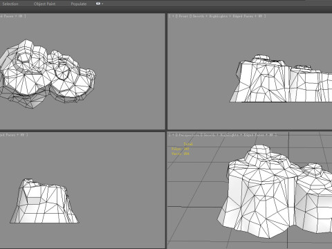 Moss boulders - B - mountains - rock - stone 3D Модель