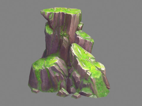 Moss boulders - C - mountains - rock - stone 3D Model