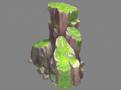 Moss boulders - C - mountains - rock - stone 3D Model