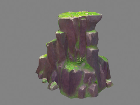Moss boulders - C - mountains - rock - stone 3D Model