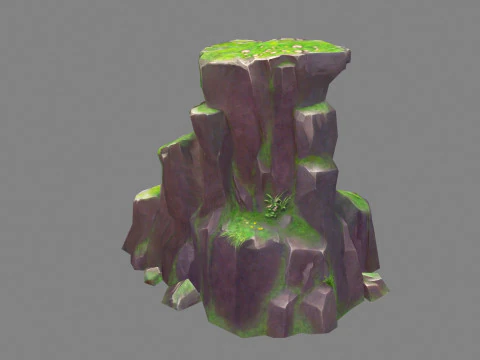 Moss boulders - C - mountains - rock - stone 3D Model