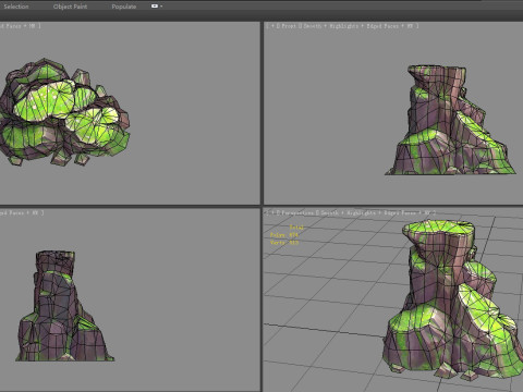 Moss boulders - C - mountains - rock - stone 3D Model