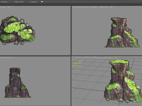 Moss boulders - C - mountains - rock - stone 3D Model