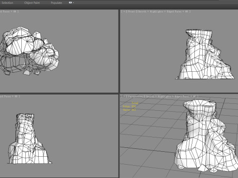Moss boulders - C - mountains - rock - stone 3D Model