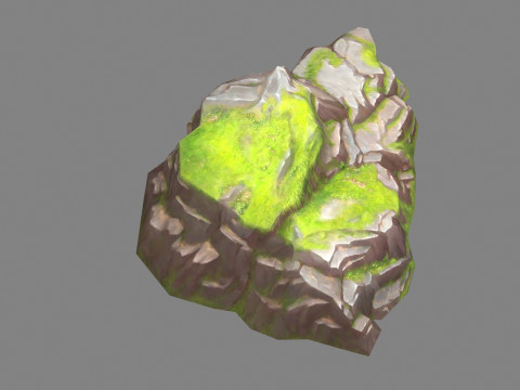 Moss boulders - D - mountains - rock - stone 3D Model