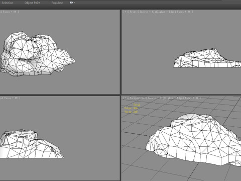 Moss boulders - D - mountains - rock - stone 3D Model