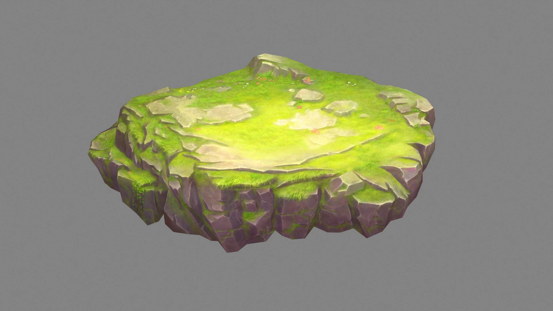 Moss boulders - rock - stone 3D Model .c4d .max .obj .3ds .fbx .stl .blend 