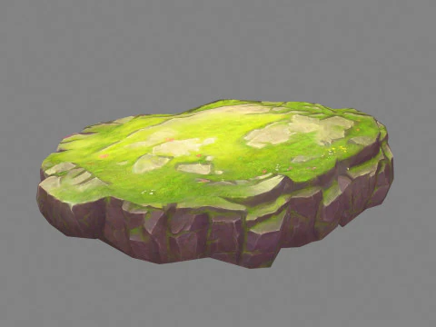 Moss boulders - rock - stone 3D Model
