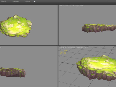 Moss boulders - rock - stone 3Dモデル