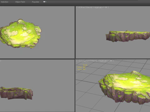 Moss boulders - rock - stone 3D Model