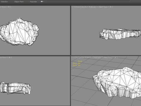 Moss boulders - rock - stone 3D Model