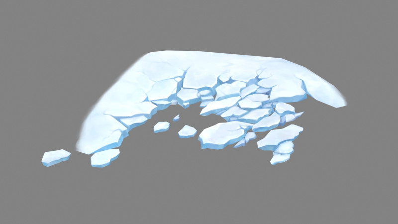 Cartoon Snow Mountain Ice Cubes - glaciers 3D-Modell .c4d .max .obj .3ds .fbx .stl .blend 