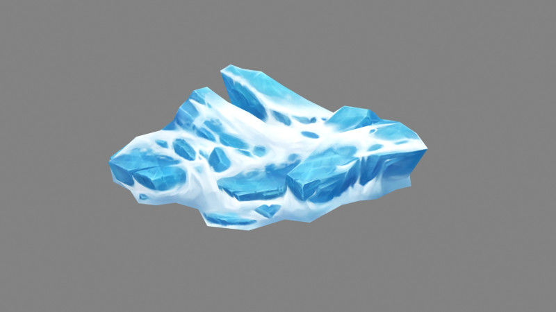 Frozen stones - Cartoon Snow stones - glaciers - rock 3D 模型 .c4d .max .obj .3ds .fbx .stl .blend 