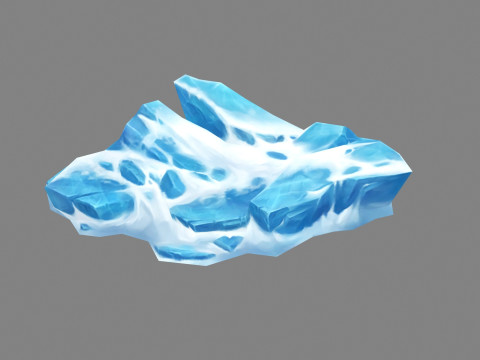 Frozen stones - Cartoon Snow stones - glaciers - rock 3D 模型