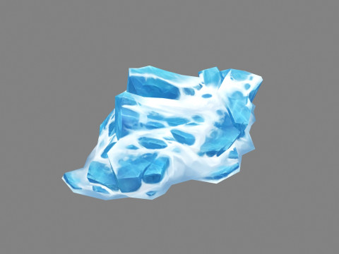 Frozen stones - Cartoon Snow stones - glaciers - rock 3D 模型