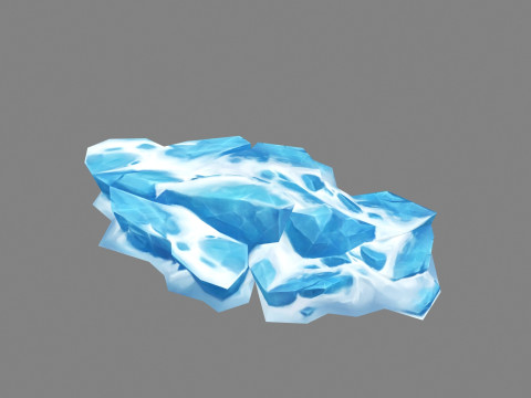 Frozen stones - Cartoon Snow stones - glaciers - rock 3D 模型