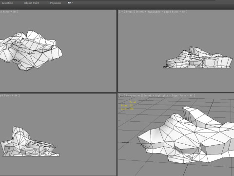 Frozen stones - Cartoon Snow stones - glaciers - rock 3D 模型
