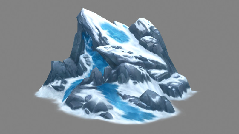 Frozen boulders - mountains - Snow stones - glaciers - rock Modèle 3D .c4d .max .obj .3ds .fbx .stl .blend 