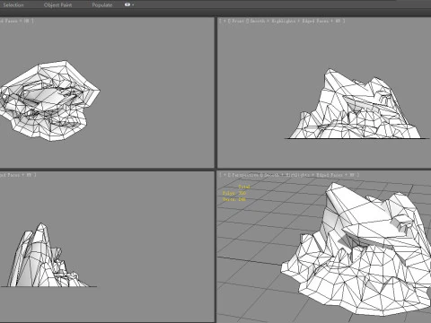 Frozen boulders - mountains - Snow stones - glaciers - rock 3D Model
