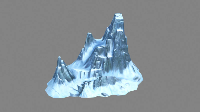 Gefrorene Berge &ndash; Schneesteine ​​&ndash; Gletscher &ndash; Felsen 3D Modell .c4d .max .obj .3ds .fbx .stl .blend 