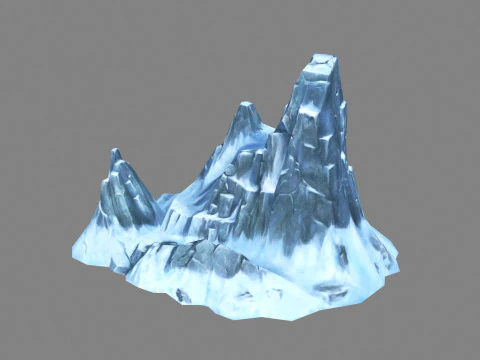 Gefrorene Berge &ndash; Schneesteine ​​&ndash; Gletscher &ndash; Felsen 3D Modell