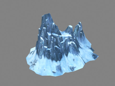 Frozen mountains - Snow stones - glaciers - rock 3D Model