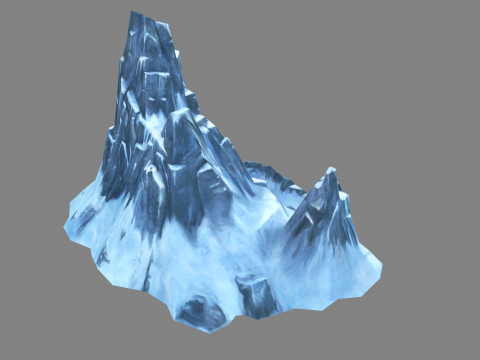Frozen mountains - Snow stones - glaciers - rock 3D Model