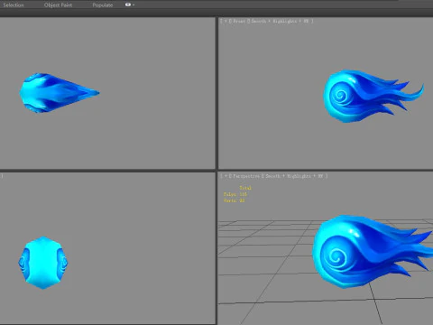 Spellcaster Skill - iceball - Game Skills - frozen ball 3D Model